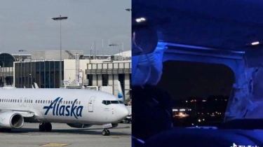 Jendela Pesawat Alaska Airlines Copot di Udara, Ponsel dan Barang-barang Penumpang Tersedot Keluar