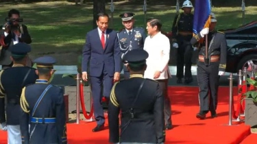 Jokowi Tiba di Istana Malacanang Filipina Disambut Presiden Marcos Jr