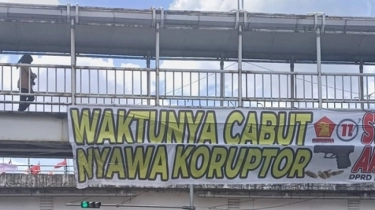 Ngeri! Viral Spanduk Partai Gerindra: Waktunya Cabut Nyawa Koruptor