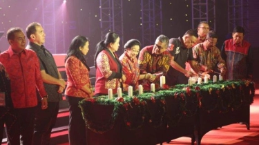 Dihadiri Megawati, PDIP Gelar Perayaan Natal Kasih Damai Perjuangan di JIExpo Kemayoran