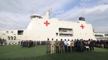 Menhan Prabowo Lepas Keberangkatan Kapal RS TNI untuk Kirim Bantuan ke Palestina