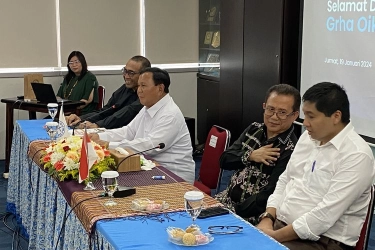 Prabowo Didampingi Maruarar Sirait Berkunjung ke PGI Salemba