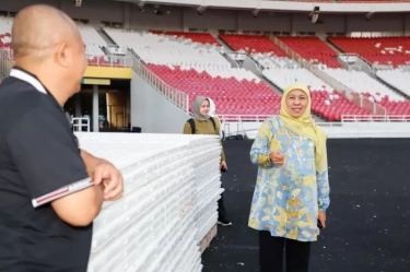 Rangkaian Harlah NU dan Muslimat Selesai, Khofifah Cek Kebersihan GBK Pastikan Tak Tinggalkan Sampah