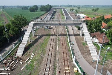 Hampir Rampung, Dua ''Flyover'' buat Jalur Ganda Mojokerto-Sepanjang