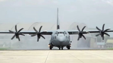 TNI AU Kembali Kedatangan Pesawat Angkut C130J Super Hercules Keempat