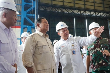 Tinjau Pembangunan Fregat Merah Putih, Prabowo: Kita Buat Sejarah, Ini Kapal Perang Terbesar