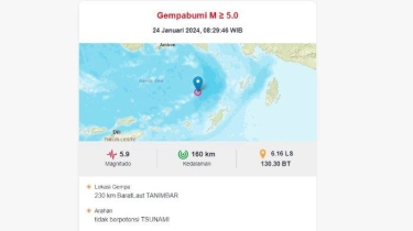 Gempa Terkini M 5,9 Guncang Tanimbar, Maluku, BMKG: Tidak Berpotensi Tsunami