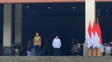 Menhan Prabowo Sambut Presiden Jokowi Resmikan Mainhall Akademi Militer di Magelang