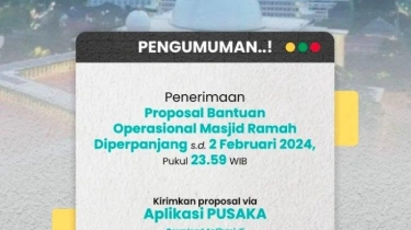 Pendaftaran Bantuan Operasional Masjid 2024 Dibuka sampai Besok, Simak Cara Kirim Proposalnya