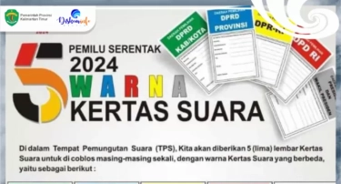 Biar Ga Bingung Waktu Nyoblos, Kenali Perbedaan 5 Warna Kertas Surat Suara Pada Pemilu 2024