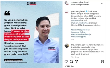 Budisatrio Djiwandono Tegaskan Info Program Makan Siang Gratis Baru Mulai 2029 adalah Tidak Benar