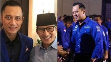 Tanggapan Sandiaga Uno AHY Dilantik Jadi Menteri Jokowi: Ganteng Sih!