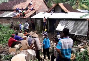 Puluhan Rumah Warga di Gunung Kidul Jogjakarta Tertimpa Pohon Akibat Hujan Angin, Berikut Catatan dari Pihak BPBD