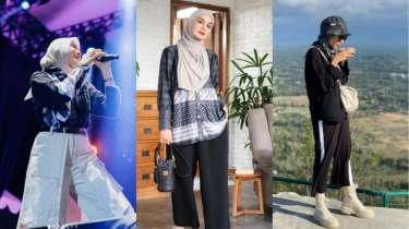 Inspirasi 5 OOTD Kemeja Hitam Hijab Untuk Si Minimalis ala Shireen Sungkar, Salma Idol hingga Zaskia Adya Mecca!