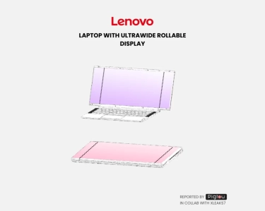 Unik, Lenovo Patenkan Konsep Laptop Layar Ultrawide yang Bisa Digulung