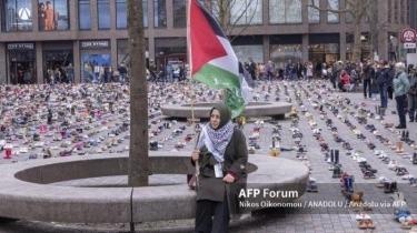 14.000 Sepatu Anak-anak Berjejer di Lapangan Utrecht, Aksi Aktivis Belanda dalam Membela Palestina