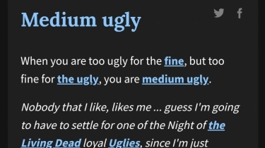 6 Makna Istilah 'Medium Ugly' di Media Sosial, Definisi Paras yang Tak Jelek Juga Tak Menarik?