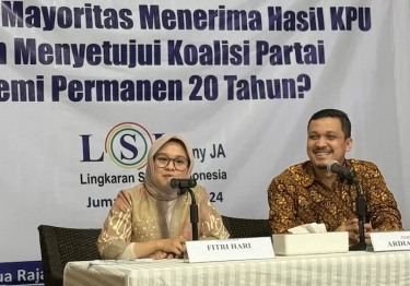 LSI Denny JA Sebut Mayoritas Publik Menerima Hasil KPU