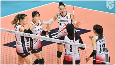 Hasil Liga Voli Korea - Megawati Pamer Ace, Red Sparks Menang Set Pertama 25-22 atas Pink Spiders