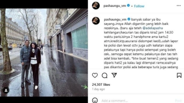 Istri Pasha Ungu Kehilangan Tas Berisi Barang Berharga di Paris, Berharap Kembali Usai Lapor Polisi