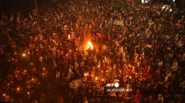 Chaos di Israel, Puluhan Ribu Warga Israel Demo Besar-besaran di Tel Aviv, Terbesar Sejak 7 Oktober