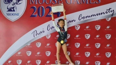 Pesulap Cilik Jovina Jtwins, Multitalent Raih Medali Emas Lomba Gymnastics di Bangkok