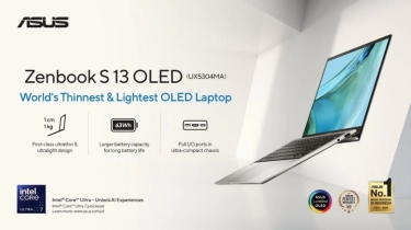 Asus Zenbook S 13 OLED Masuk Indonesia, Laptop AI Tipis Ringan Harga Rp 25 Juta