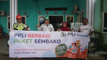 Sambut Hari Raya, PPLI Tebar 3900 Paket Sembako Untuk Warga Nambo dan Bantar Jati