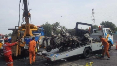 Gran Max yang Terbakar di Kecelakaan Maut Km 58 Tol Cikampek Diduga Mobil Travel