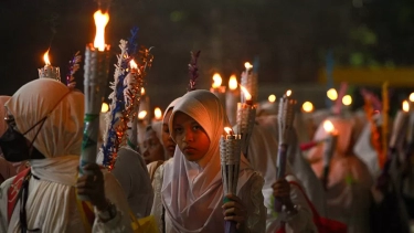 Pertunjukan Seni dan Budaya Meriahkan Acara Kirab Takbir Syiar Budaya Islam di Masjid Istiqlal DKI Jakarta