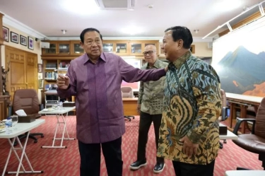 Lebaran Temui SBY di Cikeas, Prabowo: Lebaran Datang ke Senior