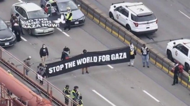 Aktivis Pro-Palestina Tutup Gold Gate Bridge di San Francisco Tuntut AS Tekan Israel di Gaza