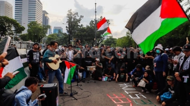 Gelar Aksi Bela Palestina, Musisi Indonesia Sampaikan 3 Poin Ini Di Depan Kedubes AS