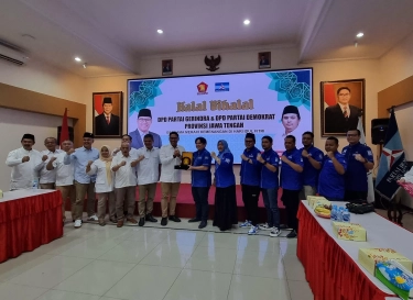 Makin Mesra, Pengurus Demokrat Sambangi Kantor Gerindra Jawa Tengah