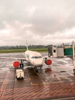Tertutup Muntahan Debu Vulkanik Gunung Ruang, Bandara Sam Ratulangi Manado Tutup Sementara
