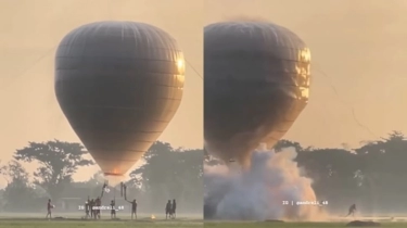 Ngeri! Detik-detik Balon Udara di Ponorogo Meledak Viral, 4 Remaja Jadi Korban