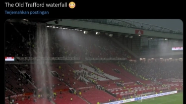 Viral Muncul 'Air Terjun' di Stadion Old Trafford saat Manchester United Dipermalukan Arsenal