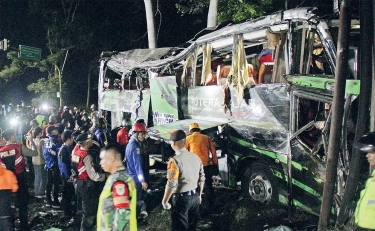 Sopir Bus Putera Fajar Ditetapkan Jadi Tersangka Kecelakaan Maut di Subang