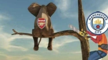 8 Meme Arsenal yang Viral di X, 'Sang Gajah' Diturunkan Manchester City