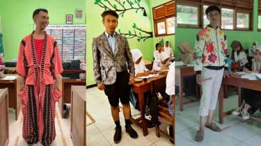 Viral Guru SMK di Bantul Berpakaian Nyentrik Saat Mengajar, Ternyata Pakai Baju Hasil Karya Anak Didiknya!