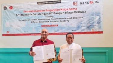 Bank DKI Gandeng Bangun Niaga Perkasa, Berikan Fasilitas Kredit Kepemilikan Tempat Berjualan di Pasar Sehat Banjaran