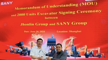Jhonlin Group Borong 2.000 Ekskavator SANY Group