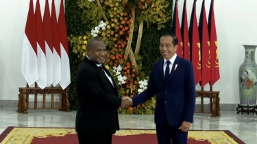 Begini Momen Jokowi Terima Kunjungan Perdana Menteri Papua Nugini di Istana Bogor