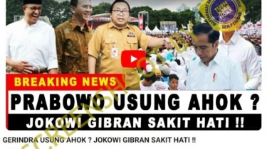 Cek Fakta: Jokowi dan Gibran Sakit Hati karena Prabowo Usung Ahok di Pilkada Jakarta, Benarkah?