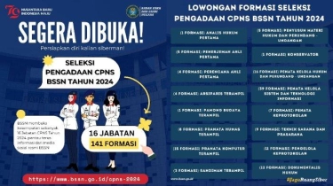 Link Pendaftaran CPNS 2024 BSSN, Ada 141 Formasi yang Resmi Dibuka, Ini Rinciannya