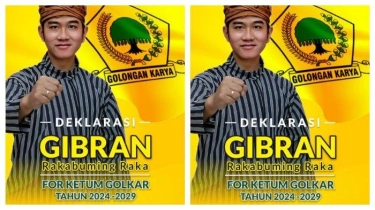 Usai Airlangga Mundur, Beredar Poster Deklarasi Gibran 'For Ketum Golkar 2024-2029'