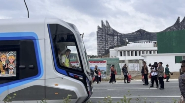 Melihat Transportasi Baru di IKN Kereta Tanpa Rel Angkut Penumpang Upacara HUT RI ke-79