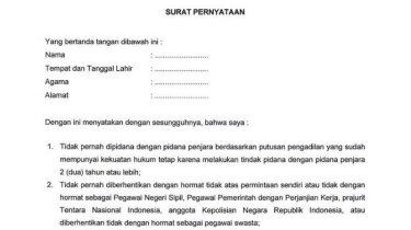 3 Contoh Surat Pernyataan 5 Poin CPNS 2024, Lengkap dengan Link Download