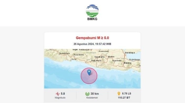 BMKG: Gempa Gunung Kidul Terjadi di Titik Bidang Antar Lempeng Megathrust