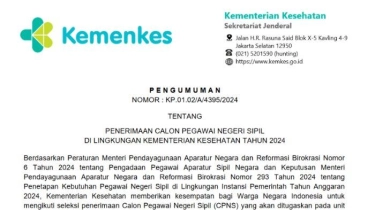 Kemenkes Buka 8.607 Formasi CPNS 2024, Lulusan SMA Sederajat Bisa Daftar, Cek Syaratnya